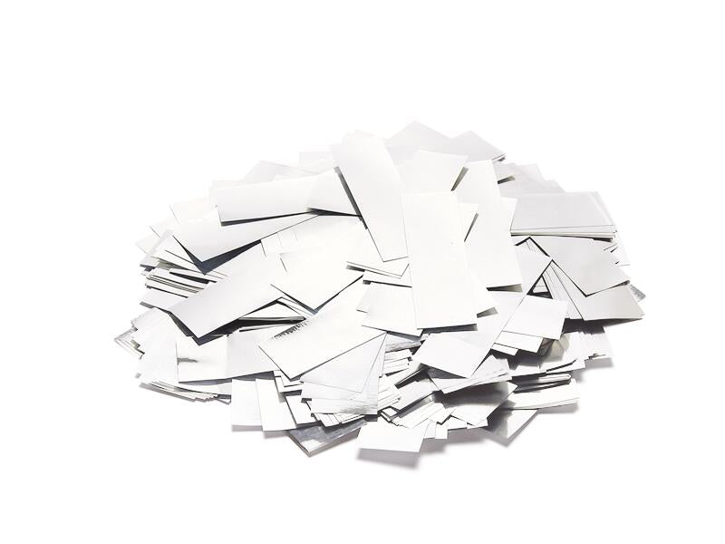 TCM FX Slowfall coriandoli rettangolari 55x18mm, bianco/argento, 1kg