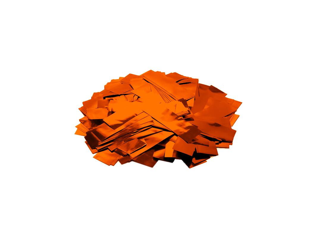 TCM FX Coriandoli metallici rettangolari 55x18mm, arancione, 1kg
