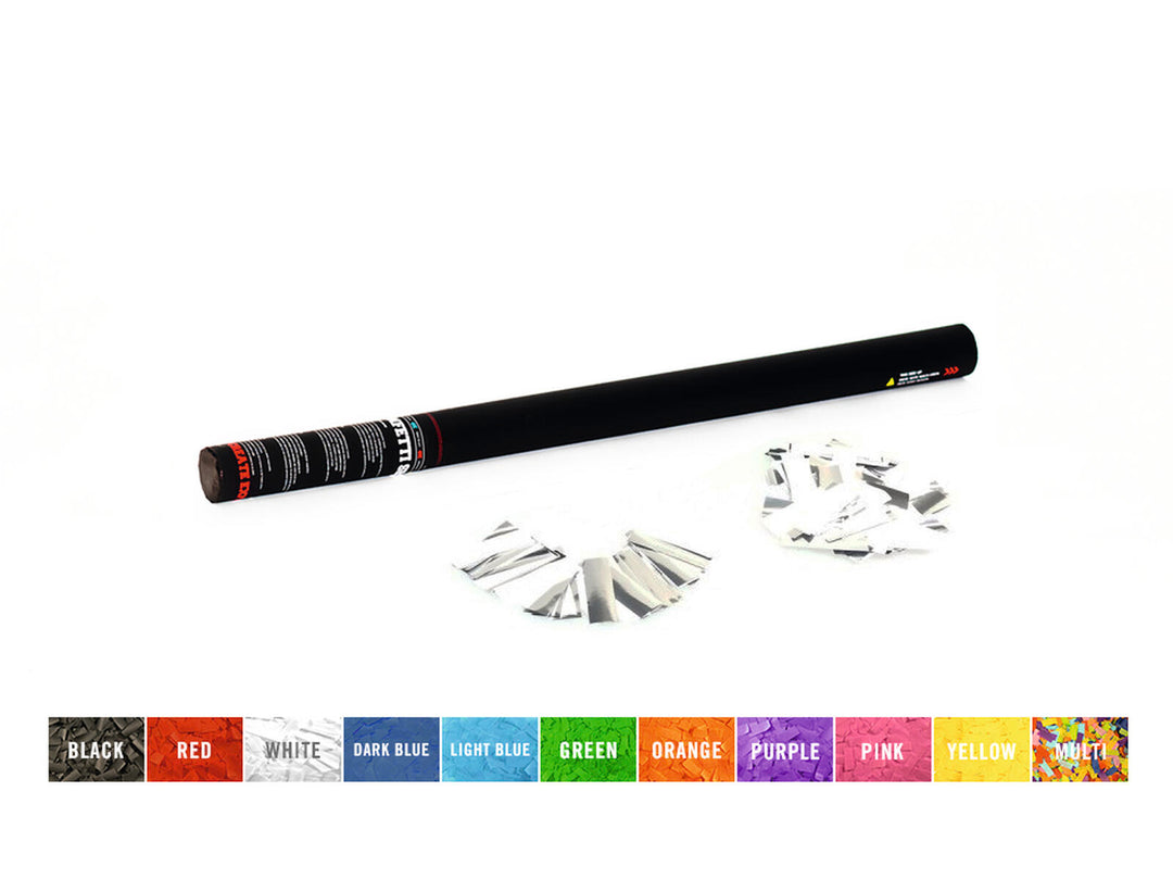 TCM FX Cannone portatile per coriandoli 80cm, bianco/argento