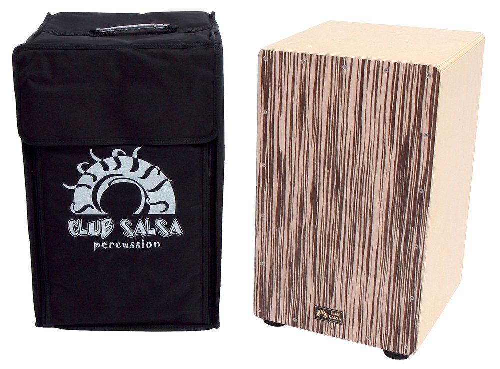 GEWA Club Salsa cajon in legno massello, frontale in Zebrano