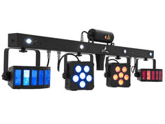 EUROLITE Set LED KLS Laser Bar PRO FX Light Set + Supporto per sistema di altoparlanti M-4