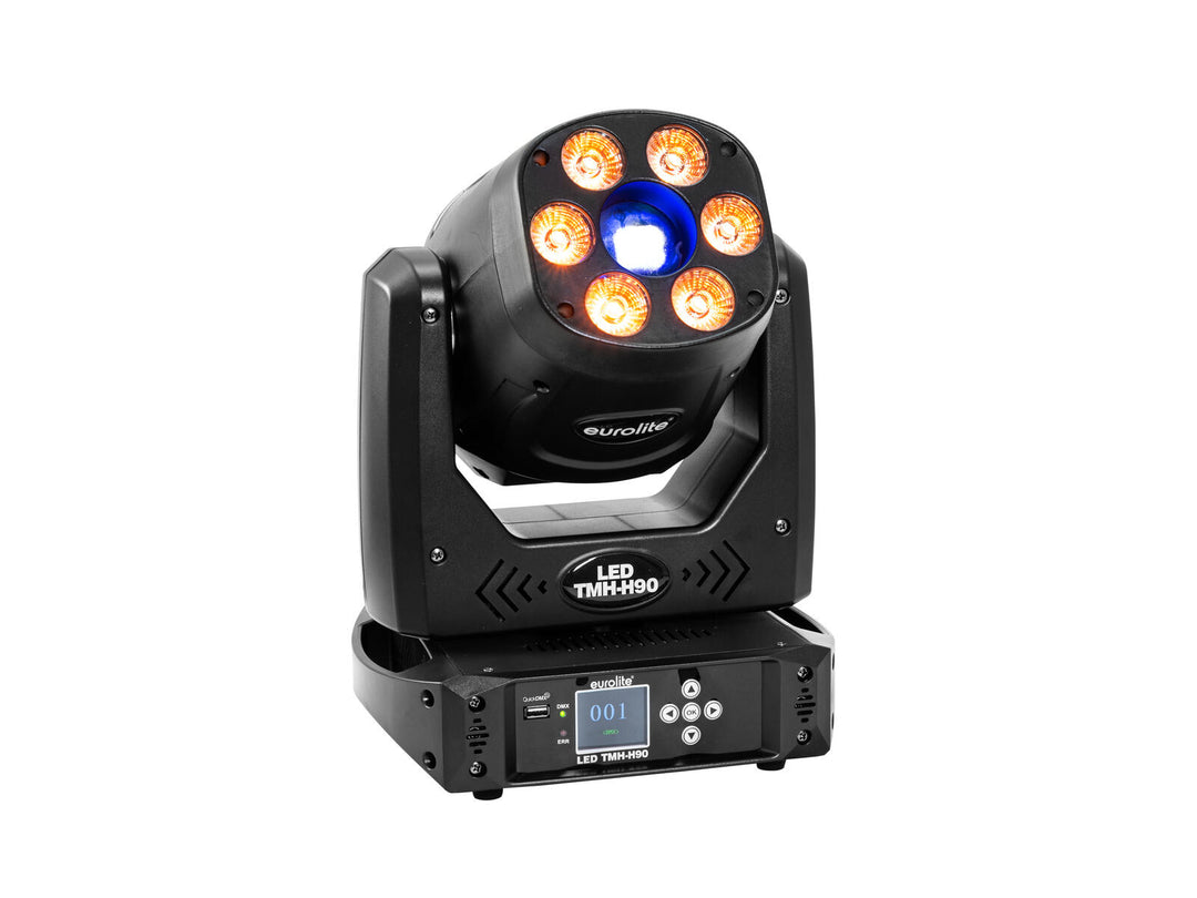EUROLITE Set 4x LED TMH-H90 + case con ruote