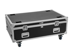 ROADINGER Flightcase PRO 4x LED BAR-8 SWING con ruote