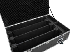 ROADINGER Flightcase PRO 4x LED BAR-8 SWING con ruote