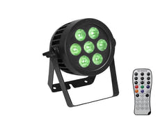 EUROLITE Set LED IP PAR 7x8W QCL Spot + 2x coperture diffusori (15x60° e 40°)
