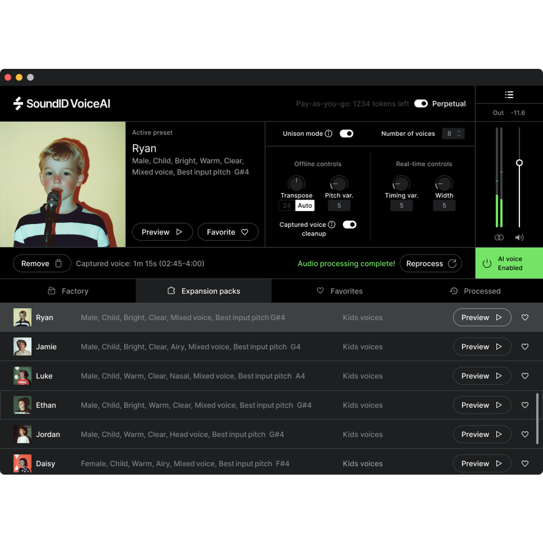 SoundID VoiceAI Voci per bambini Espansione Pack