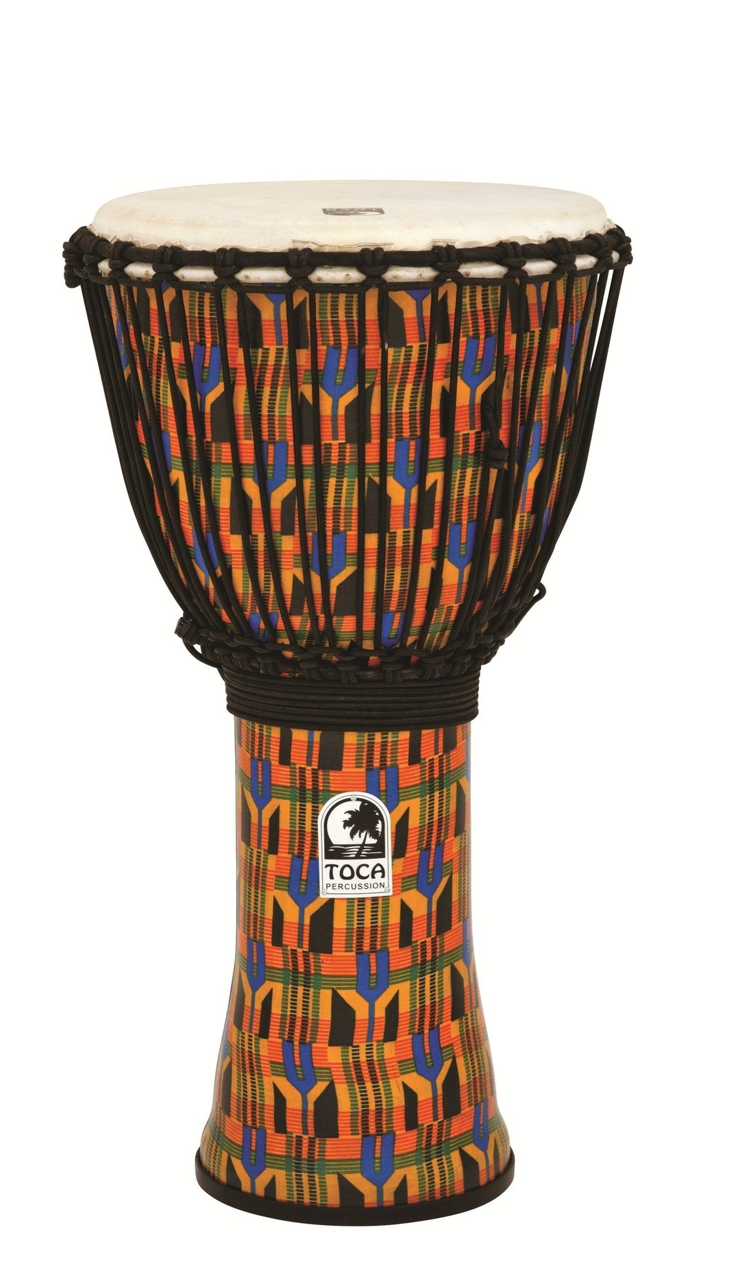 Toca Djembe Freestyle con accordatura a corda - Kente Cloth (SFDJ-12K)