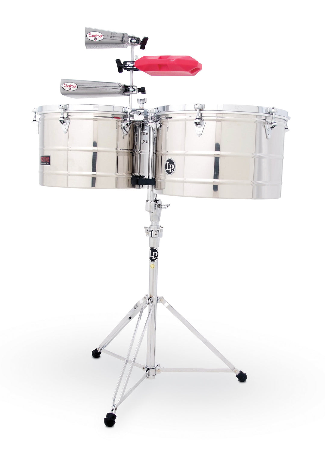 Latin Percussion Timbales Prestige Thunder Timbs - acciaio inossidabile (LP1516-S)