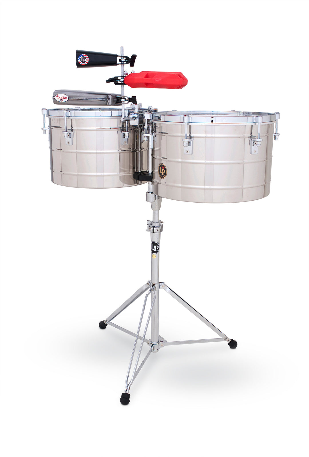 Latin Percussion Timbales Tito Puente Thunder Timbs - Acciaio Inossidabile (LP258-S)