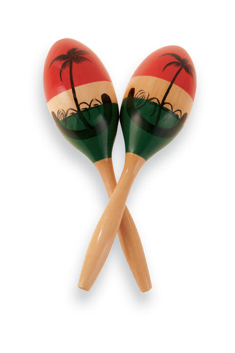 LP CP287 grandi maracas in legno, dipinte