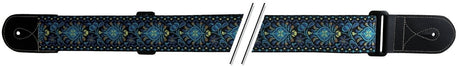 GEWA Guitar Straps F&S Folk Jacquard - Blue-Yellow