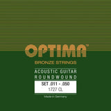 Optima Strings for Acoustic Guitar Bronze strings - Set Custom-light (1727CL)