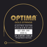 Corde Optima Strings for E-guitar Gold strings round wound - Set (2028 CL)