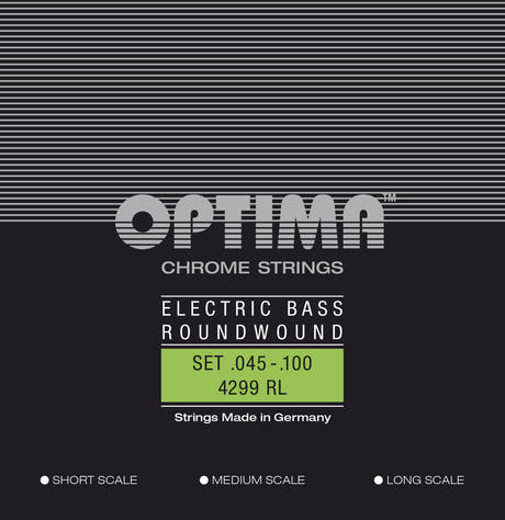 Optima E-Bass Strings Chrome Strings. Round Wound Short Scale - Set 4299S (4-str. short-scale)