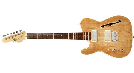 Michael Kelly 58 Thinline chitarra elettrica per mancini, Spalted Maple