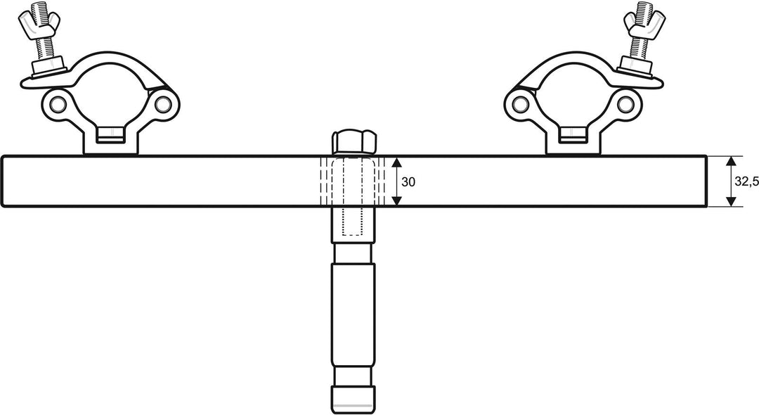 EUROLITE TAH-52 Adattatore per truss con TV spigot