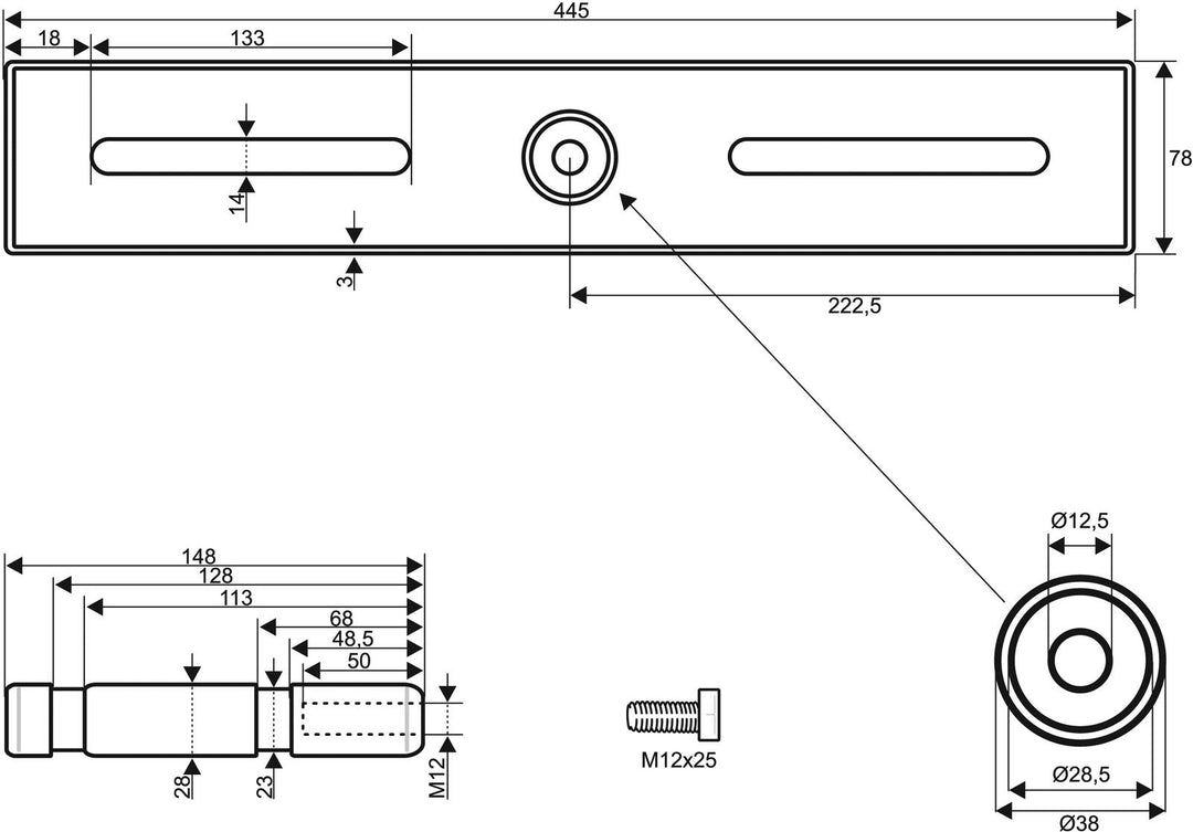 EUROLITE TAH-52 Adattatore per truss con TV spigot
