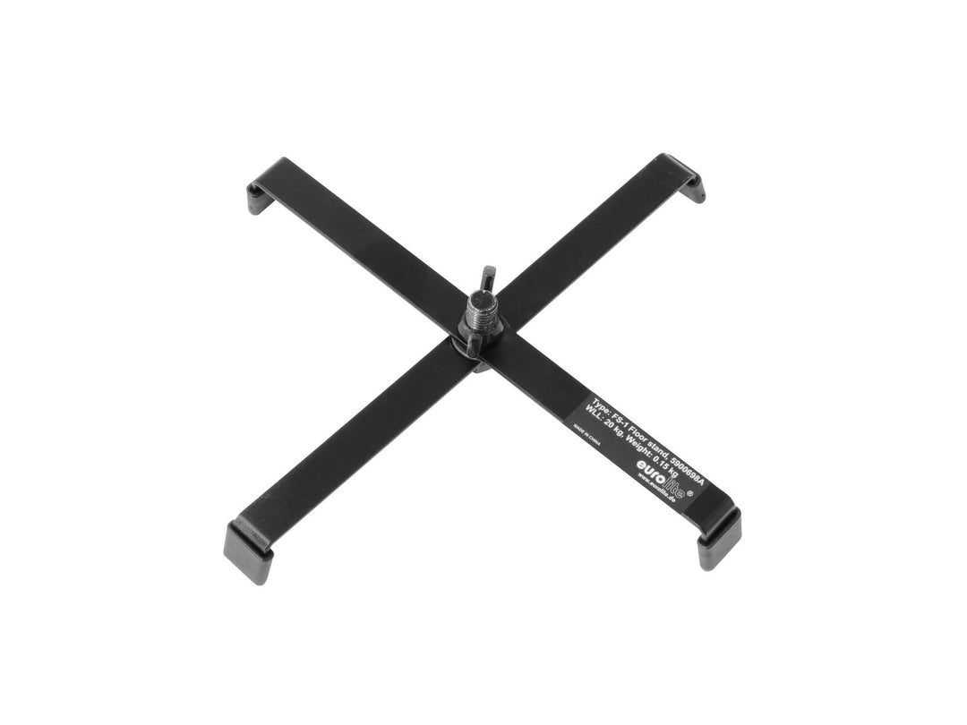 EUROLITE FS-1 supporto da pavimento, acciaio, nero