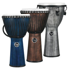 Latin Percussion Djembe World Beat FX Accordato a corda - Gray (LP724G)