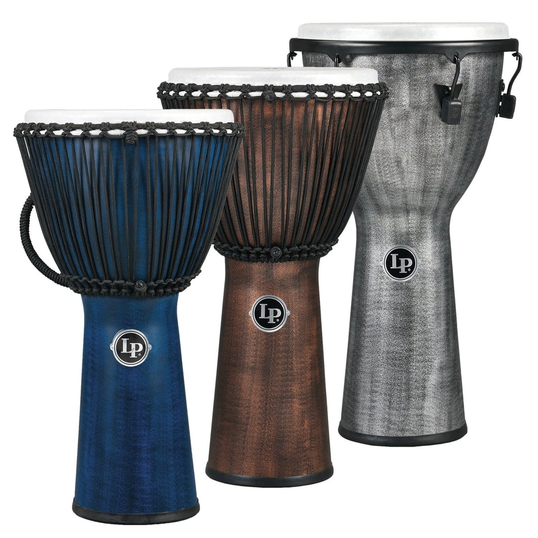 Latin Percussion Djembe World Beat FX Accordato a corda - Gray (LP724G)