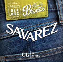 Savarez A130CL Bronze corde per chitarra western, custom light .011 a .052
