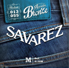 Savarez A130M Bronze corde per chitarra acustica, medium .013 a .055
