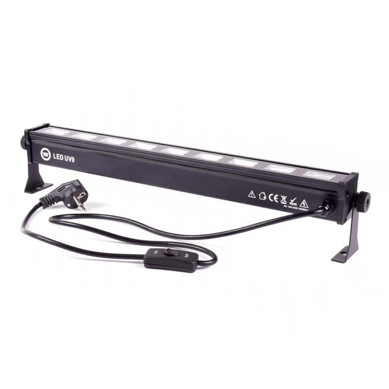 LIGHT4ME LED BAR UV 9 + BIANCO decorazione luminosa professionale 9x3W