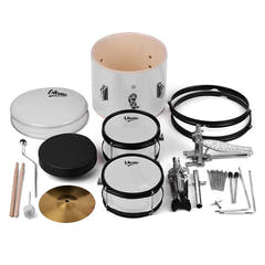 V-TONE VD Junior WH Set di tamburi per bambini – Set di tamburi acustici bianchi per bambini