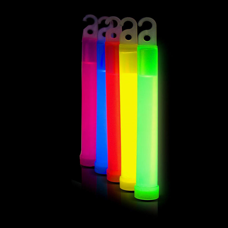 25 pz. mix bastoncini luminosi 6'' con cordino