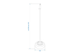 OMNITRONIC Stand per microfono 85-157cm bk