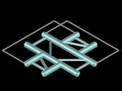 ALUTRUSS BILOCK BQ2-PAC41H Elemento trasversale a 4 vie