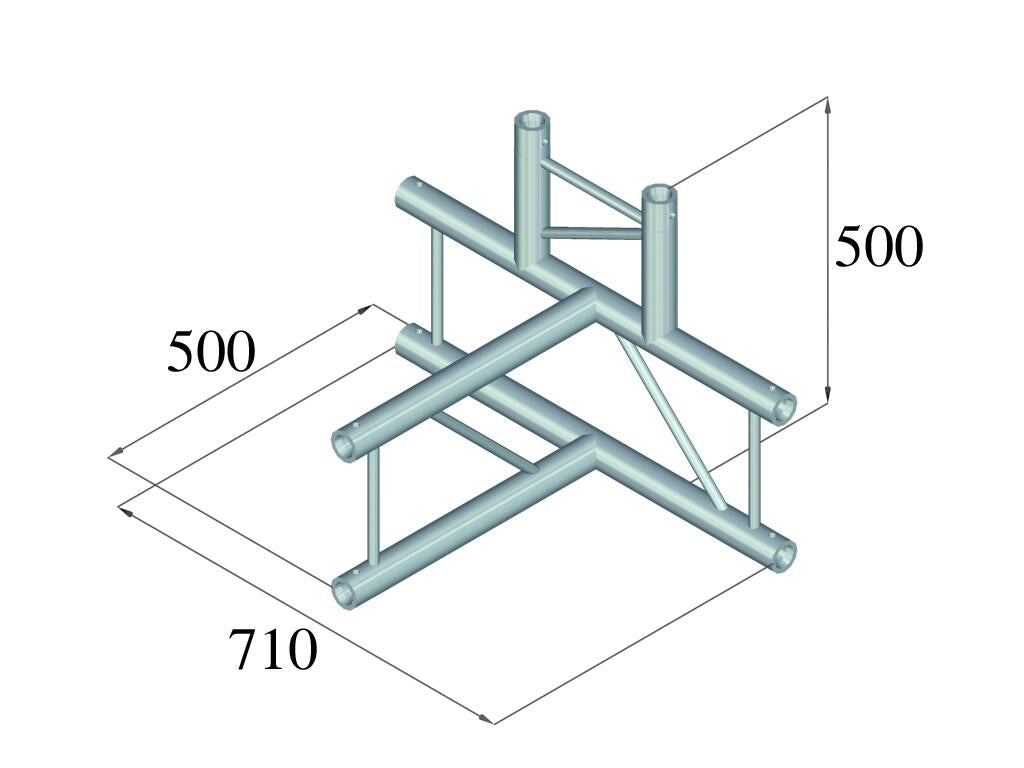 ALUTRUSS BILOCK BQ2-PAT42V Raccordo a T a 4 vie