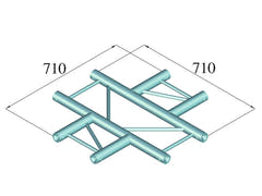 Elemento a croce a 4 vie ALUTRUSS BILOCK BQ2-SPAC41H bk
