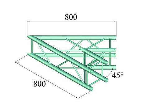 Alutruss DECOLOCK DQ4-PAC19 Angolo a 2 vie (45°)