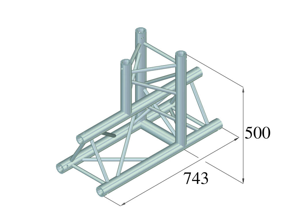 ALUTRUSS TRILOCK 6082AT-37 Raccordo a T a 3 vie