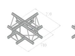 ALUTRUSS TRILOCK 6082AC-41 Croce a 4 vie