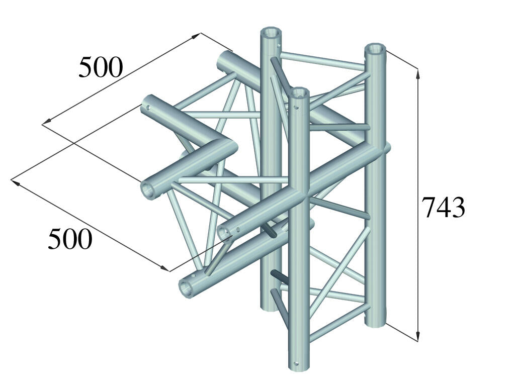 ALUTRUSS TRILOCK 6082AC-45 4-way Piece \/ destra
