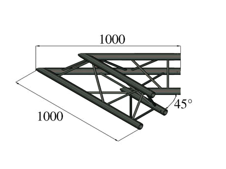 ALUTRUSS TRILOCK S-PAC 19 Angolo a 2 vie 45° nero