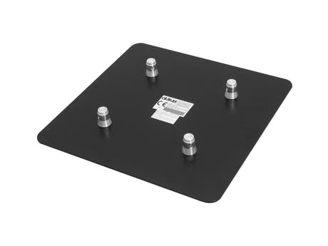 ALUTRUSS QUADLOCK Piastra terminale M10-Male 50cm x 50cm bk