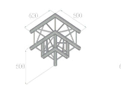 ALUTRUSS QUADLOCK TQ390-QQL30 Angolo a 3 vie 90°
