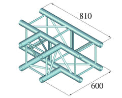 ALUTRUSS QUADLOCK TQ390-QQT35 Raccordo a T a 3 vie