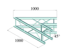 Alutruss QUADLOCK 6082C-19 2-way corner 45°
