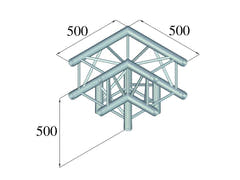 Alutruss QUADLOCK 6082L-30 Angolo a 3 Vie (90°)