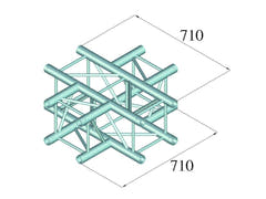 Alutruss QUADLOCK 6082C-41 Pezzo a Croce a 4 Vie