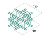 Alutruss QUADLOCK 6082C-41 Pezzo a Croce a 4 Vie