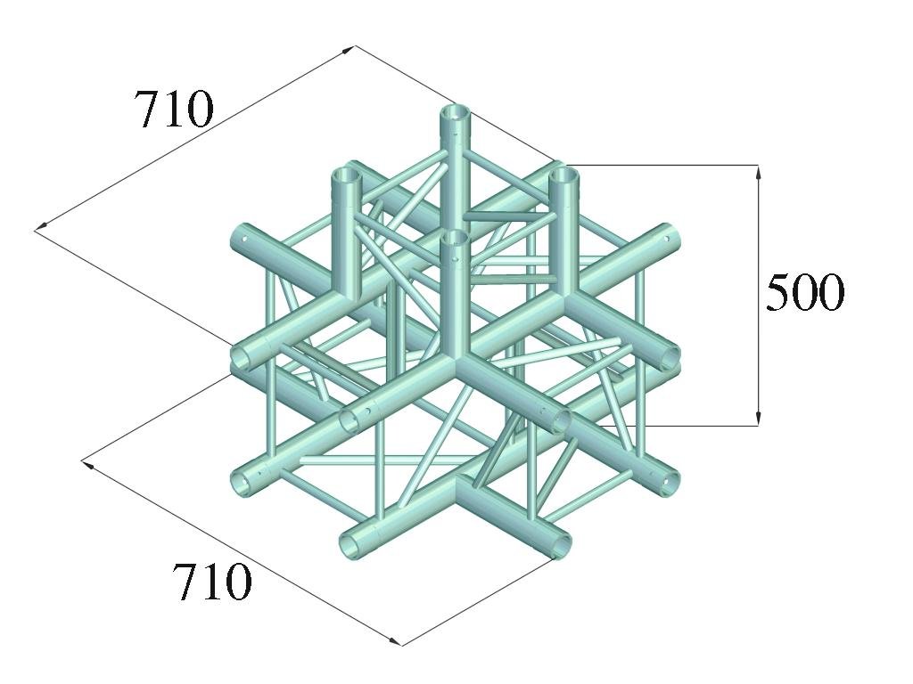 Alutruss QUADLOCK 6082C-51 5-way cross piece