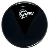 Gretsch Ambassador Ebony pelle per grancassa da 18", logo bianco al centro