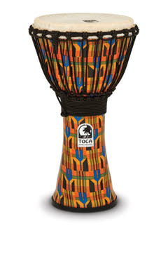 Toca Djembe Freestyle accordato a corda - Kente Cloth (SFDJ-10K)