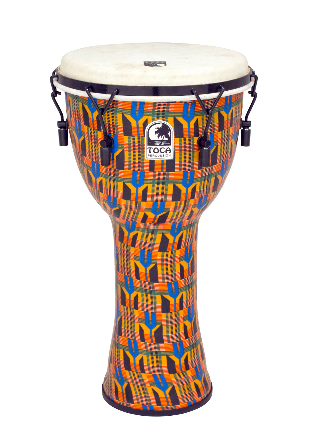 Toca Djembe Freestyle accordato meccanicamente - Kente Cloth (SFDMX-12K)