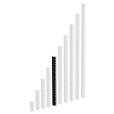 Adam Hall 61535 B Heavy Duty Rack Rail Black